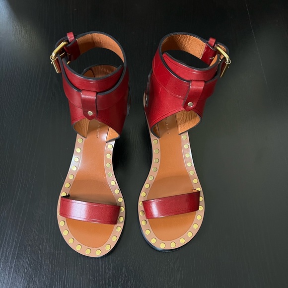 Isabel Marant Leather Jaeryn Sandal Boots - Picture 8 of 16